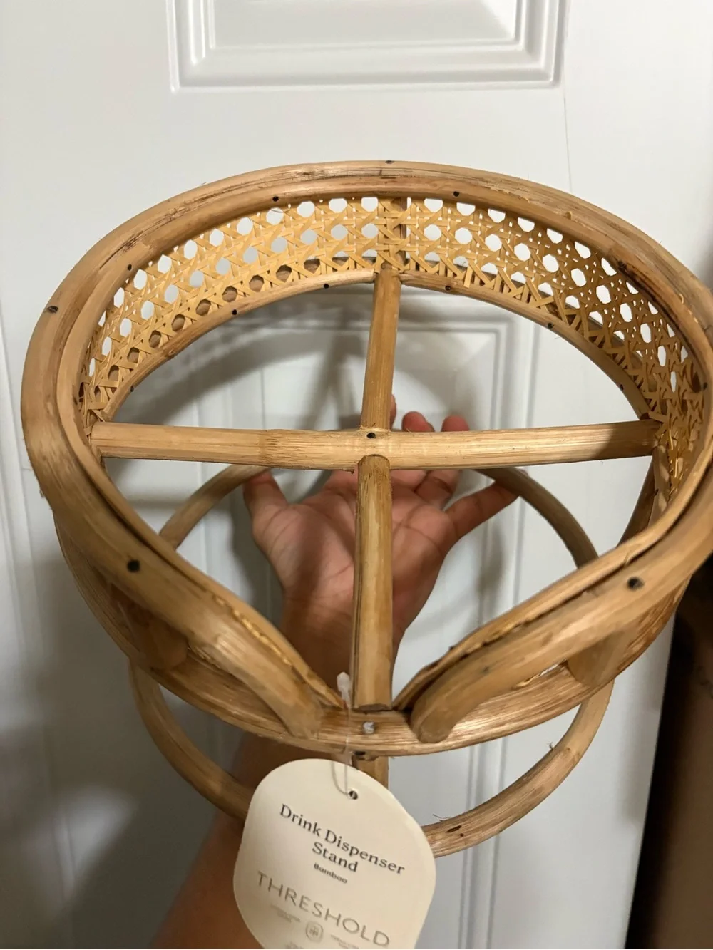 Rattan & Bamboo Drink dispenser stand from Threshold
